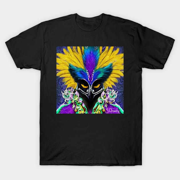 Mardi Gras raven 2023 T-Shirt by Slimgoody's Tees